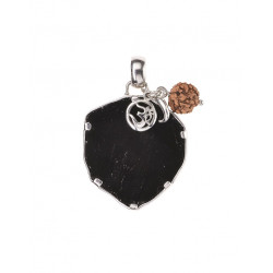 MUST TURMALIIN, RUDRAKSHA, OM SÜMBOL ripats (hõbe 925) MUST TURMALIIN, RUDRAKSHA, OM SÜMBOL ripats (hõbe 925)