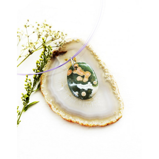 OCEAN JASPER pendant (big ring) (silver 925) JEWELRY OCEAN JASPER pendant (big ring) (silver 925) JEWELRY