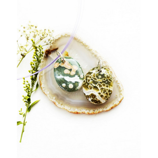 OCEAN JASPER pendant (big ring) (silver 925) JEWELRY OCEAN JASPER pendant (big ring) (silver 925) JEWELRY