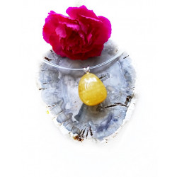 ORANŽ KALTSIIT ripats suletud kinnitusega (hõbe 925) ORANŽ KALTSIIT ripats suletud kinnitusega (hõbe 925)