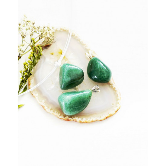GREEN AVENTURINE pendant closed clasp (silver 925) GREEN AVENTURINE pendant closed clasp (silver 925)