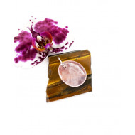 ROOSA KVARTS ripats suure rõngaga (hõbe 925) ROOSA KVARTS ripats suure rõngaga (hõbe 925)