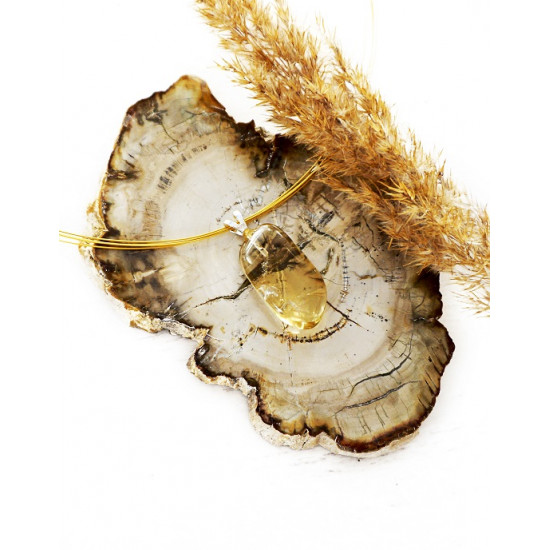 CITRINE pendant with a closed clasp oblong (silver 925) CITRINE pendant with a closed clasp oblong (silver 925)