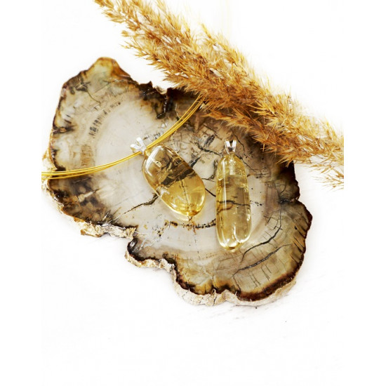 CITRINE pendant with a closed clasp oblong (silver 925) CITRINE pendant with a closed clasp oblong (silver 925)