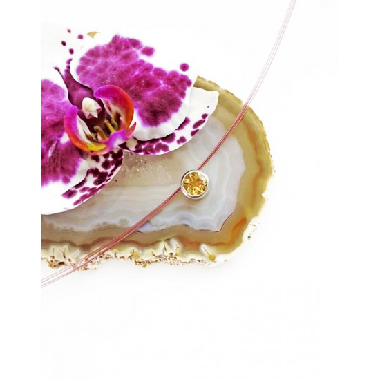 CITRINE pendant round (silver 925) CITRINE pendant round (silver 925)