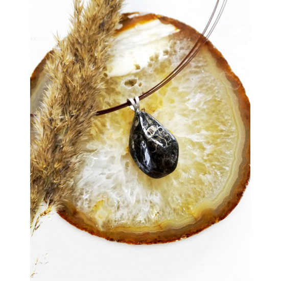 TURRITELLA AGATE pendant with a closed clasp (silver 925) TURRITELLA AGATE pendant with a closed clasp (silver 925)