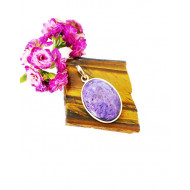 TŠAROIIT ripats ovaalne lapik (hõbe 925) TŠAROIIT ripats ovaalne lapik (hõbe 925)