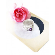 АМЕТИСТ кольцо с гравировкой (серебро 925) АМЕТИСТ кольцо с гравировкой (серебро 925)