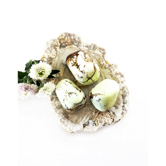 LEMON CHRYSOPRASE tumbled CRYSTALS LEMON CHRYSOPRASE tumbled CRYSTALS
