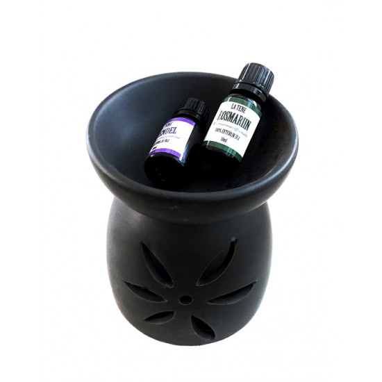 OIL LAMP flower black (big) OIL LAMPS OIL LAMP flower black (big) OIL LAMPS