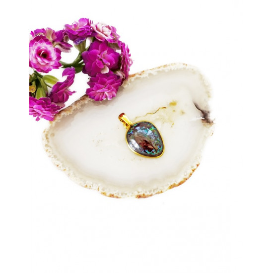 OPAL pendant (gold 750) (A quality) JEWELRY OPAL pendant (gold 750) (A quality) JEWELRY