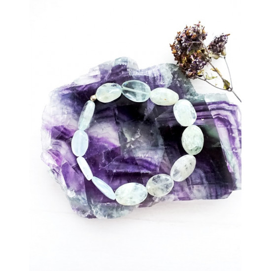 AQUAMARINE bracelet (oval pearls) JEWELLERIES AQUAMARINE bracelet (oval pearls) JEWELLERIES