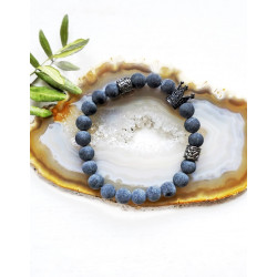 MUST AHHAAT käekett krooniga (matt pärl 8 mm) MUST AHHAAT käekett krooniga (matt pärl 8 mm)