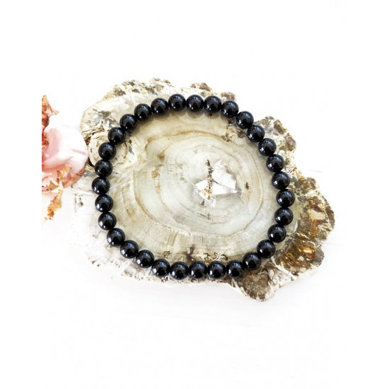 BLACK TOURMALINE bracelet (pearl 6 mm) JEWELLERIES BLACK TOURMALINE bracelet (pearl 6 mm) JEWELLERIES