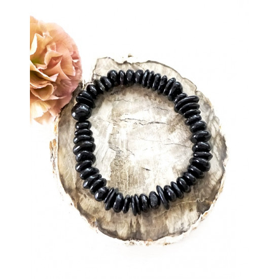 BLACK TOURMALINE bracelet button BLACK TOURMALINE bracelet button