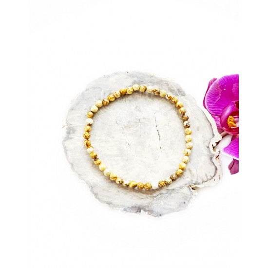 PICTURE JASPER bracelet faceted (pearl 4 mm) JEWELLERY PICTURE JASPER bracelet faceted (pearl 4 mm) JEWELLERY