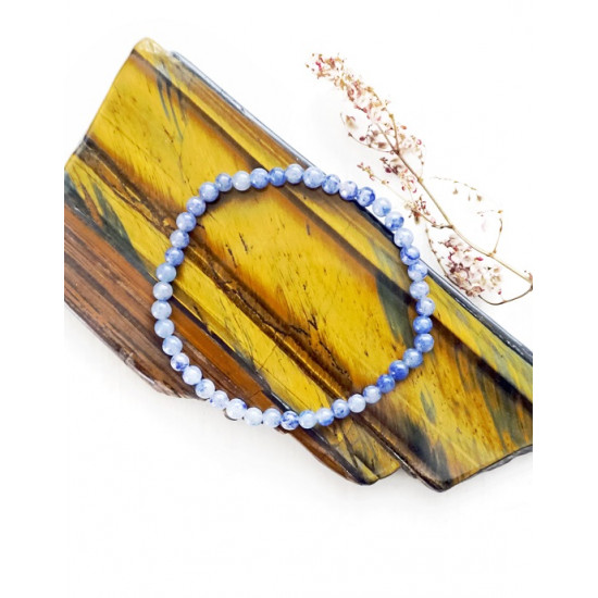 BLUE QUARTZ bracelet (pearl 4 mm) JEWELLERIES BLUE QUARTZ bracelet (pearl 4 mm) JEWELLERIES
