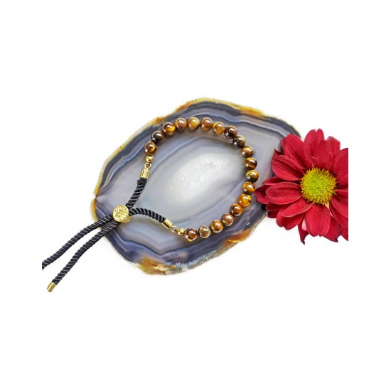 TIGER'S EYE bracelet with a band JEWELLERIES TIGER'S EYE bracelet with a band JEWELLERIES