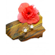 OPALIIT kõrvarõngad pooltäpp (metall)