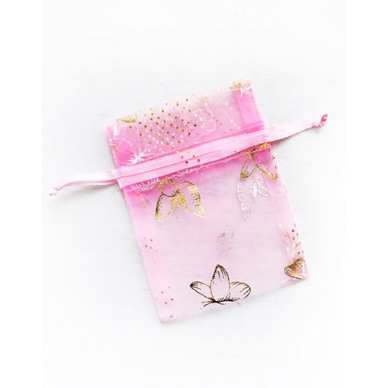 ORGANZA BAG pink with butterflies OTHER PRODUCTS ORGANZA BAG pink with butterflies OTHER PRODUCTS