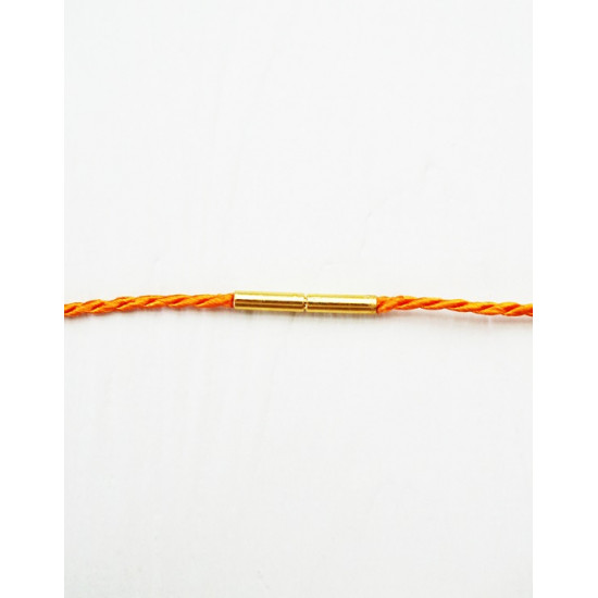 ХЛОПКОВЫЙ ШНУР с застежкой плетеный оранжевый  (позолоченное серебро 925) ДРУГИЕ ПРОДУКТЫ