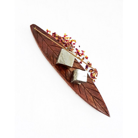 INCENSE HOLDER leaf brown (wood) INCENSE HOLDERS INCENSE HOLDER leaf brown (wood) INCENSE HOLDERS