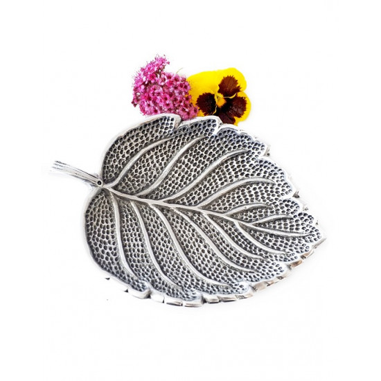 INCENSE HOLDER leaf silver (big) INCENSE HOLDER leaf silver (big)