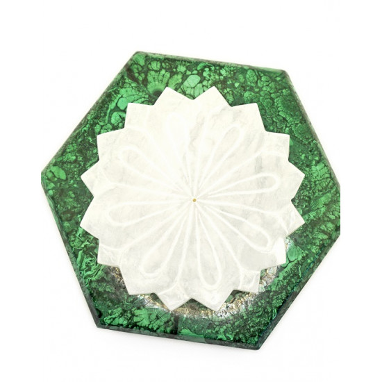 SELENITE incense holder with flower SELENITE incense holder with flower