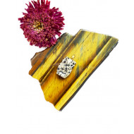 DALMAATSIA JASPIS ripats öökull (metall) DALMAATSIA JASPIS ripats öökull (metall)