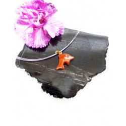 PUNANE JASPIS ripats delfiin (metall)  PUNANE JASPIS ripats delfiin (metall)