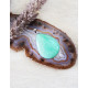 GREEN AVENTURINE pendant (metal) GREEN AVENTURINE pendant (metal)