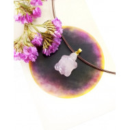 ROOSA KVARTS ripats kilpkonn (metall) ROOSA KVARTS ripats kilpkonn (metall)