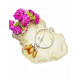 CITRINE tri-point pendant (silvered metal) CITRINE tri-point pendant (silvered metal)