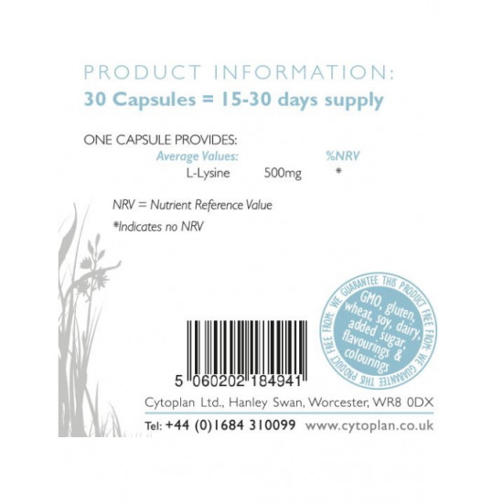 CYTOPLAN L-LYSINE HEALTH PRODUCTS CYTOPLAN L-LYSINE HEALTH PRODUCTS