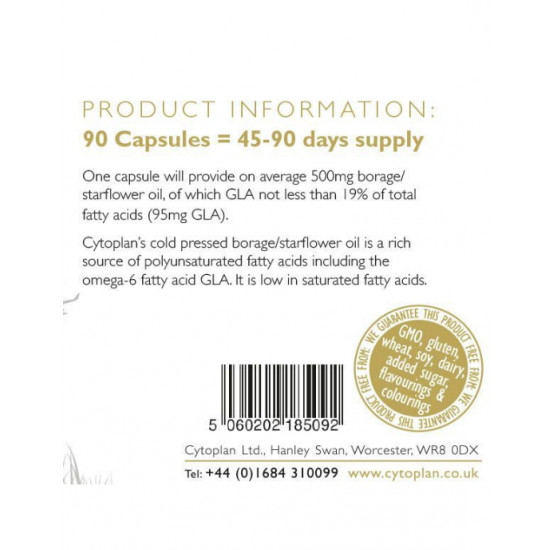 CYTOPLAN BORAGE/STARFLOWER OIL HEALTH PRODUCTS CYTOPLAN BORAGE/STARFLOWER OIL HEALTH PRODUCTS