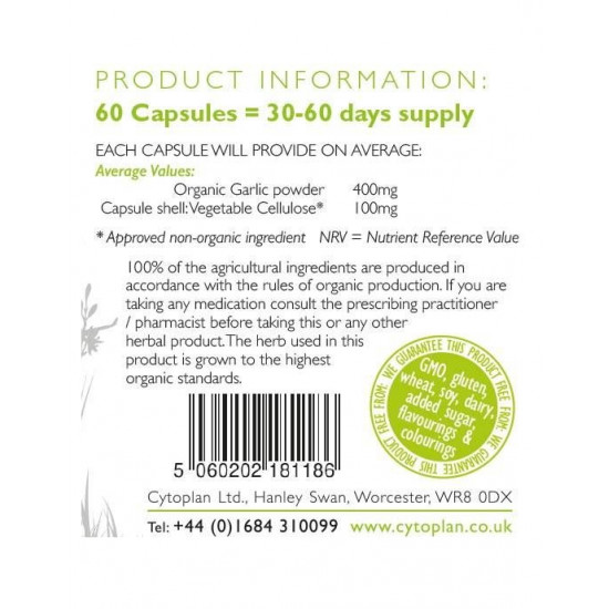 CYTOPLAN organic GARLIC HEALTH PRODUCTS CYTOPLAN organic GARLIC HEALTH PRODUCTS