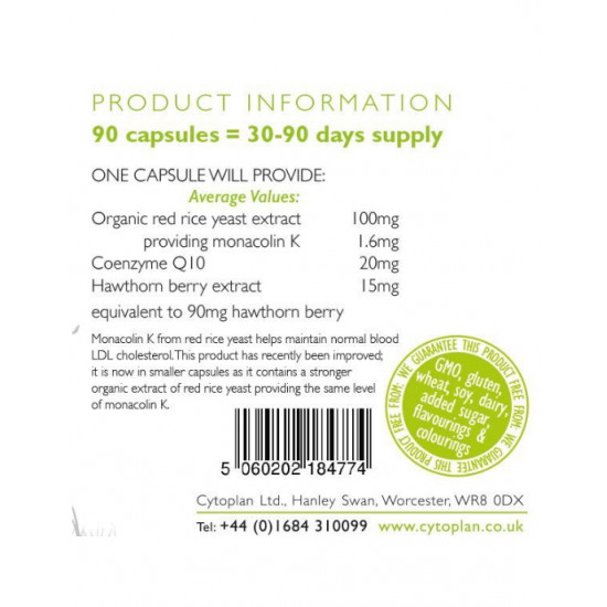 CYTOPLAN RED RICE YEAST HEALTH PRODUCTS CYTOPLAN RED RICE YEAST HEALTH PRODUCTS