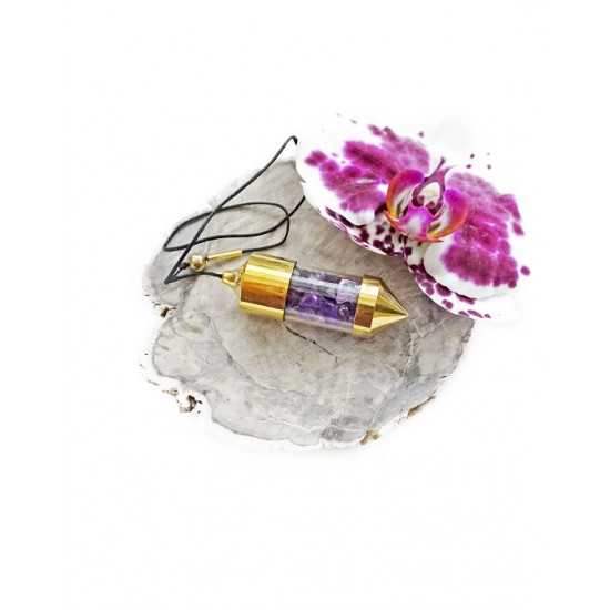 AMETHYST pendulum (brass) MAGICAL TOOLS AMETHYST pendulum (brass) MAGICAL TOOLS