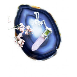 ROOSA KVARTS ja PERIDOOT pendel ROOSA KVARTS ja PERIDOOT pendel