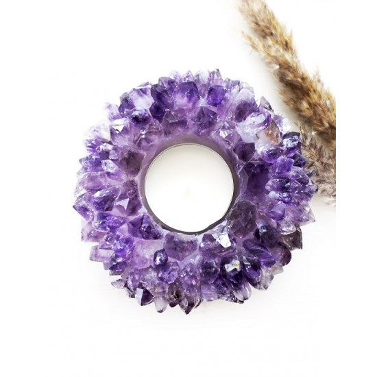 AMETHYST geode candle holder sun MAGICAL TOOLS AMETHYST geode candle holder sun MAGICAL TOOLS