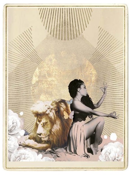 naine ja lõvi